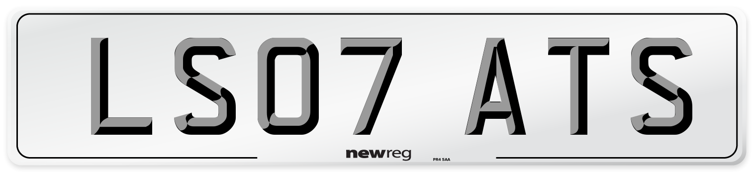 LS07 ATS Number Plate from New Reg